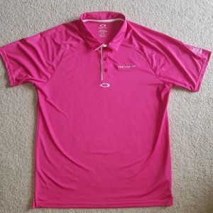 Oakley, XL Bubba Watson pink golf polo